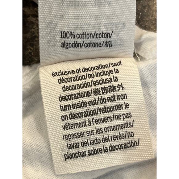 Victorias Secret Pink White Graphic Tee with Strappy Back Large - Picture 4 of 6